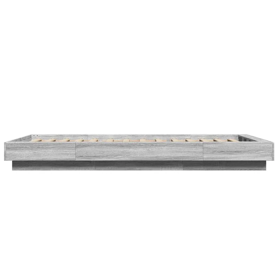 Cadre de lit sans matelas sonoma gris 100x200 cm - 5