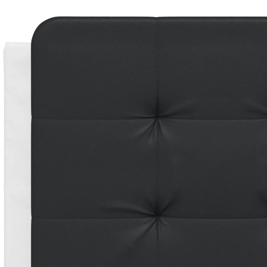 Cadre de lit avec LED sans matelas Zadar blanc et noir 140x200 cm - 11