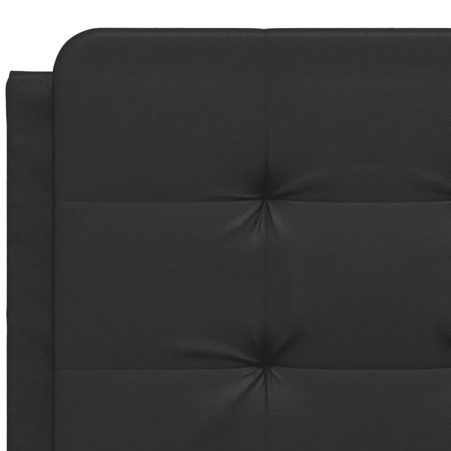 Cadre de lit sans matelas Zadar noir 140x200 cm similicuir - 7