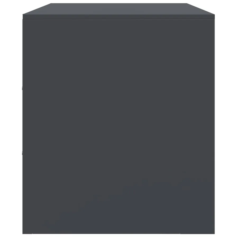 Meuble TV anthracite 99x39x44 cm acier - 8
