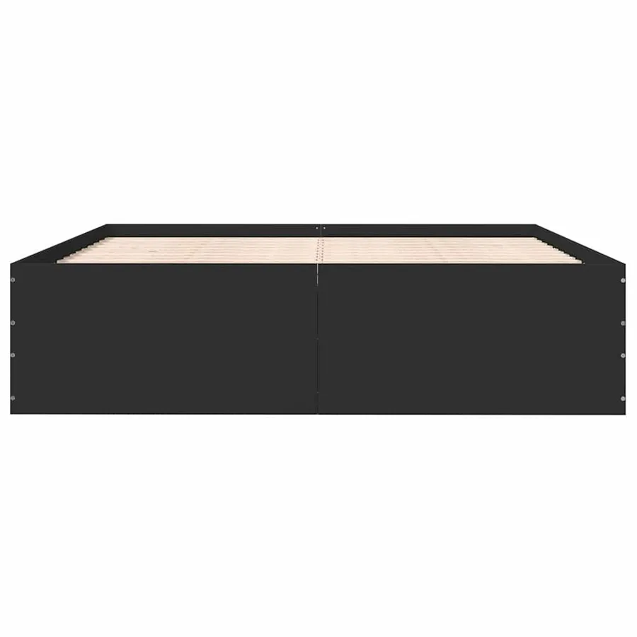 Cadre de lit sans matelas noir 180x200 cm - 4