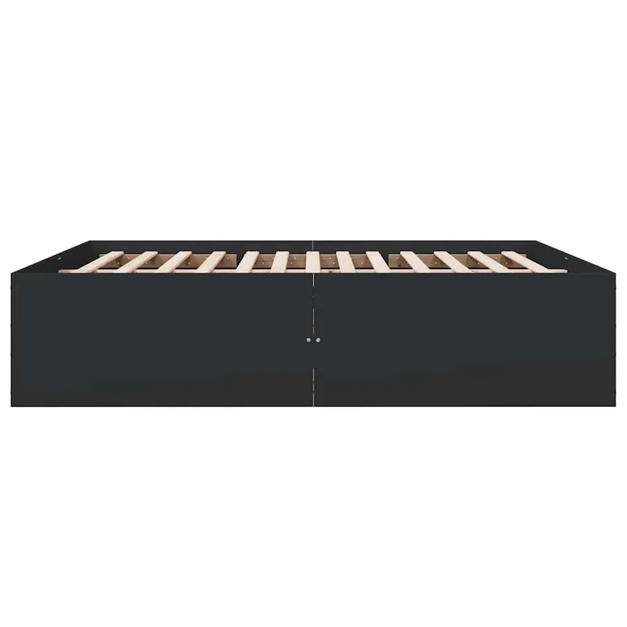 Cadre de lit sans matelas noir 180x200 cm - 5