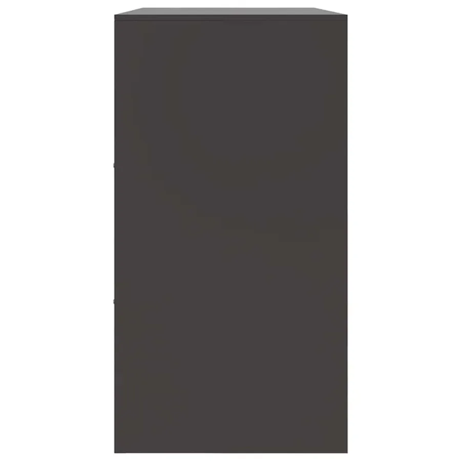 Buffet noir 99x39x73 cm acier - 8