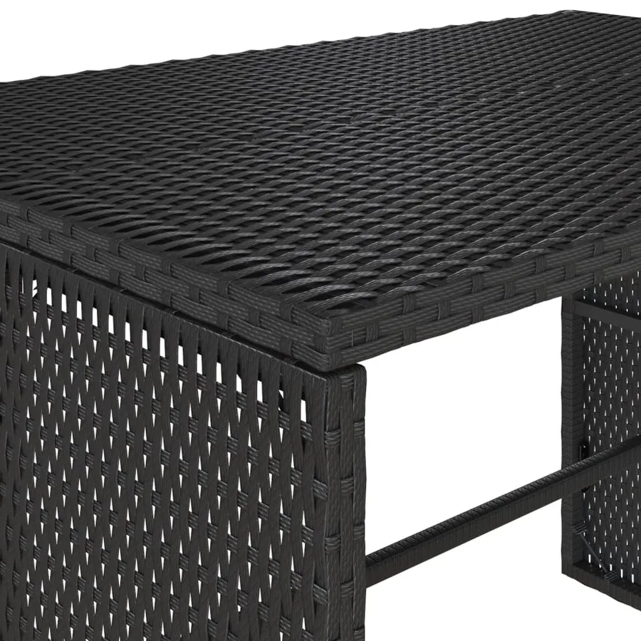Ensemble à manger de jardin avec coussins 3 pcs Noir - 10