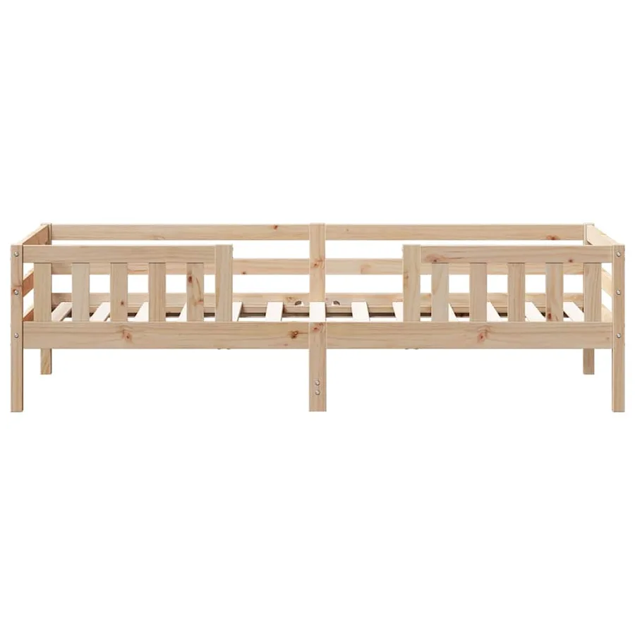 Cadre de lit sans matelas 100x200 cm bois massif de pin - 4