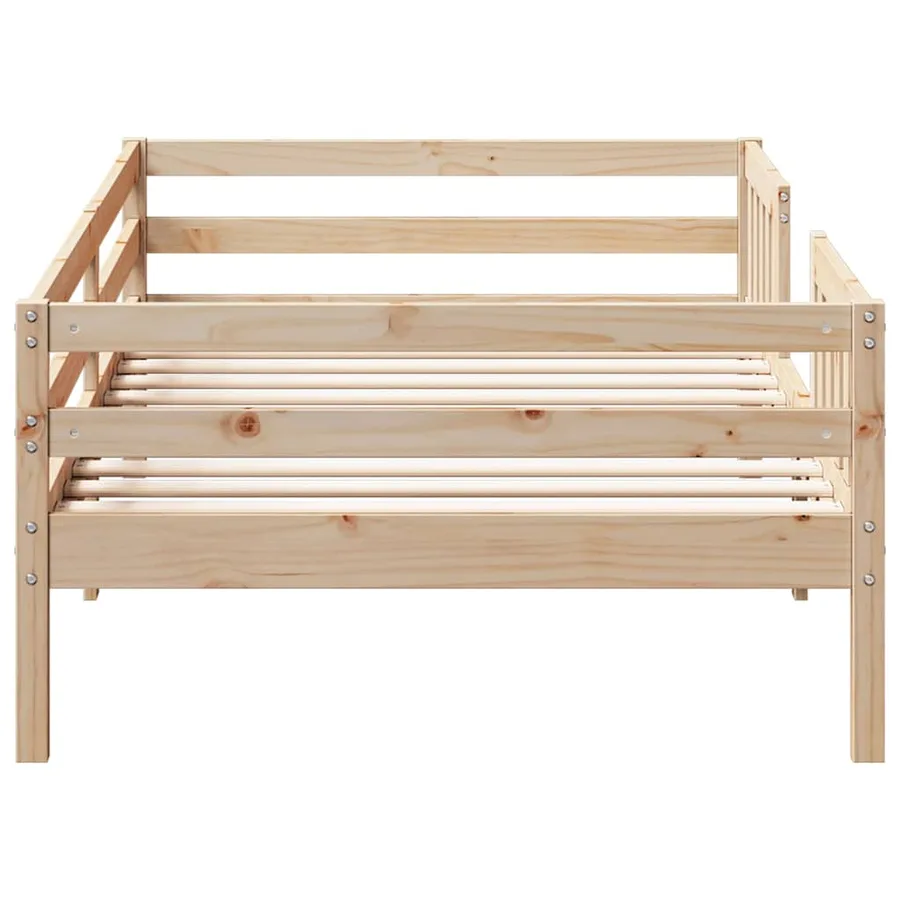 Cadre de lit sans matelas 100x200 cm bois massif de pin - 5