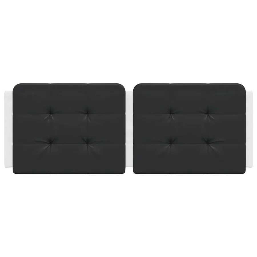 Coussin de tête de lit Zadar noir et blanc 120 cm similicuir - 4