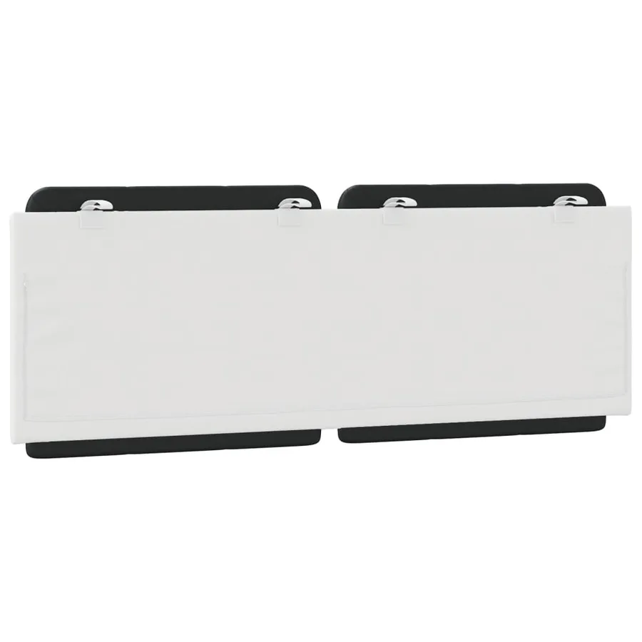 Coussin de tête de lit Zadar noir et blanc 120 cm similicuir - 6