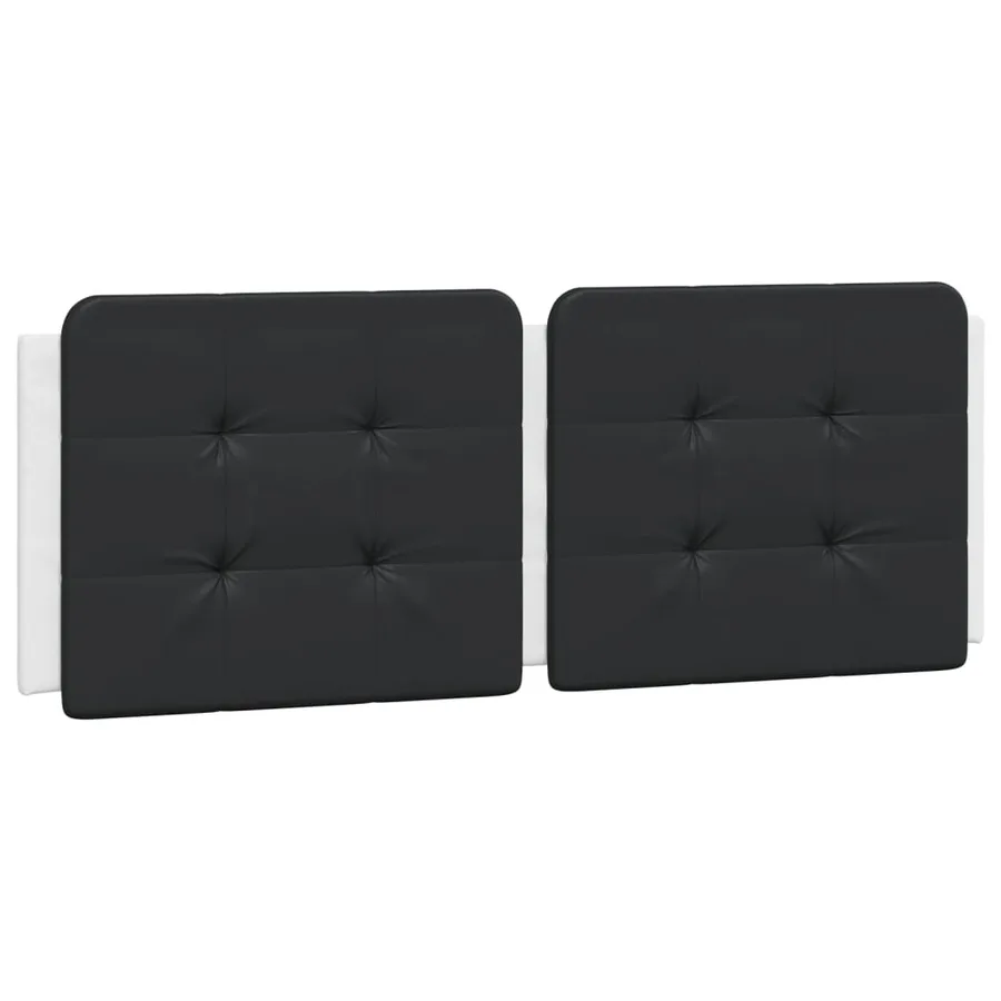 Cadre de lit sans matelas Zadar blanc et noir 120x200 cm similicuir - 5
