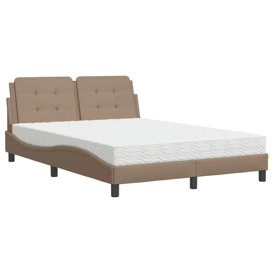 Lit avec matelas Zadar cappuccino 140x200 cm similicuir - 2