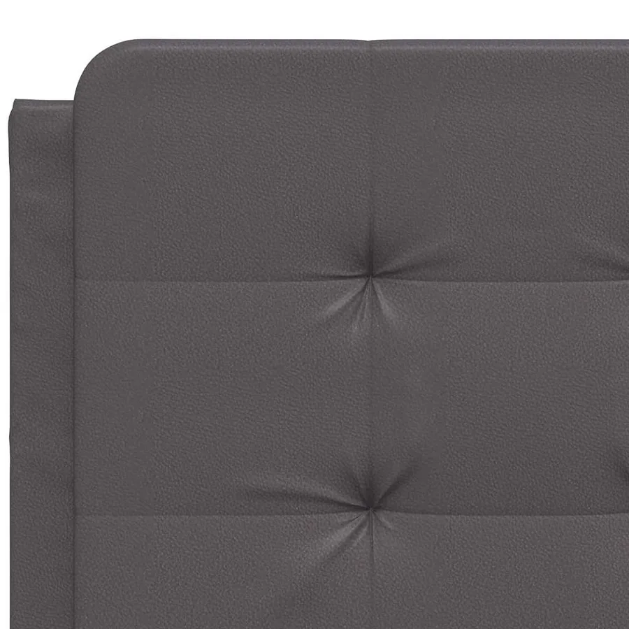 Cadre de lit sans matelas Zadar gris 140x190 cm similicuir - 10