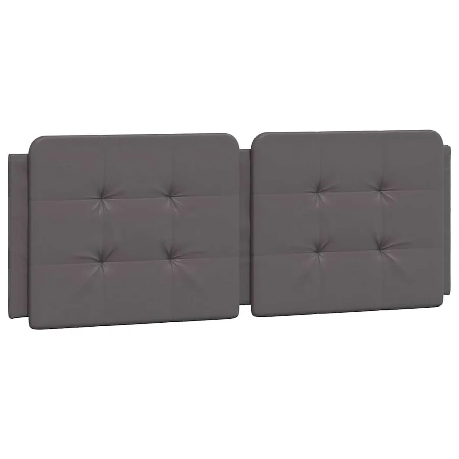 Cadre de lit sans matelas Zadar gris 140x190 cm similicuir - 8