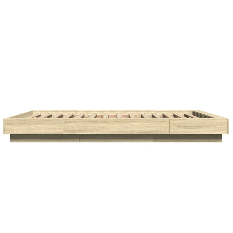 Cadre de lit sans matelas chêne sonoma 120x200 cm - 5