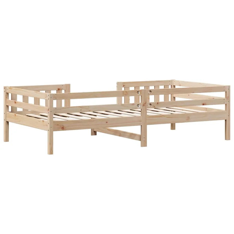 Cadre de lit sans matelas 90x190 cm bois de pin massif - 6