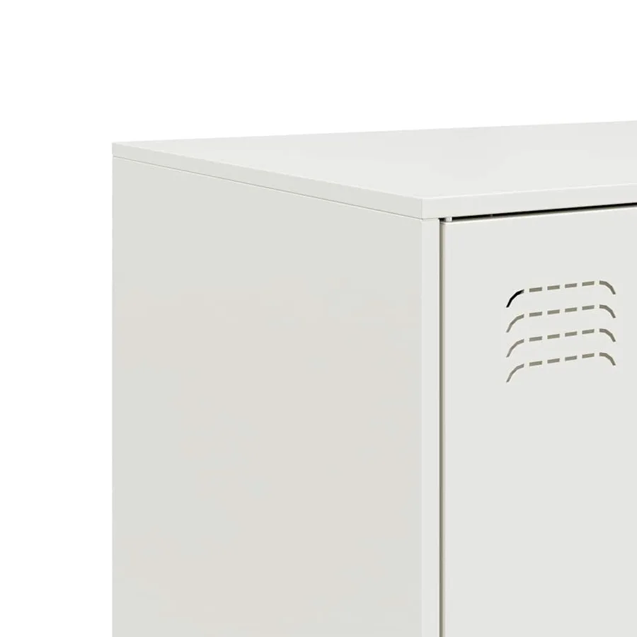 Buffet blanc 67x39x107 cm acier - 10