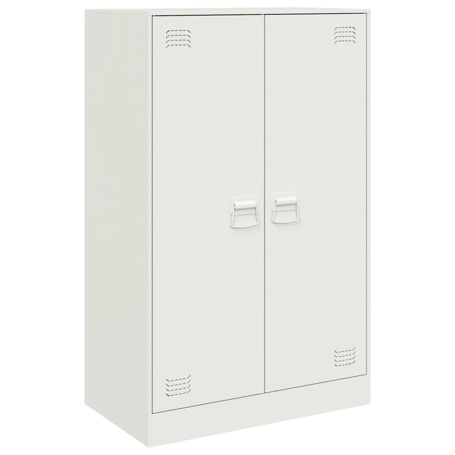 Buffet blanc 67x39x107 cm acier - 2