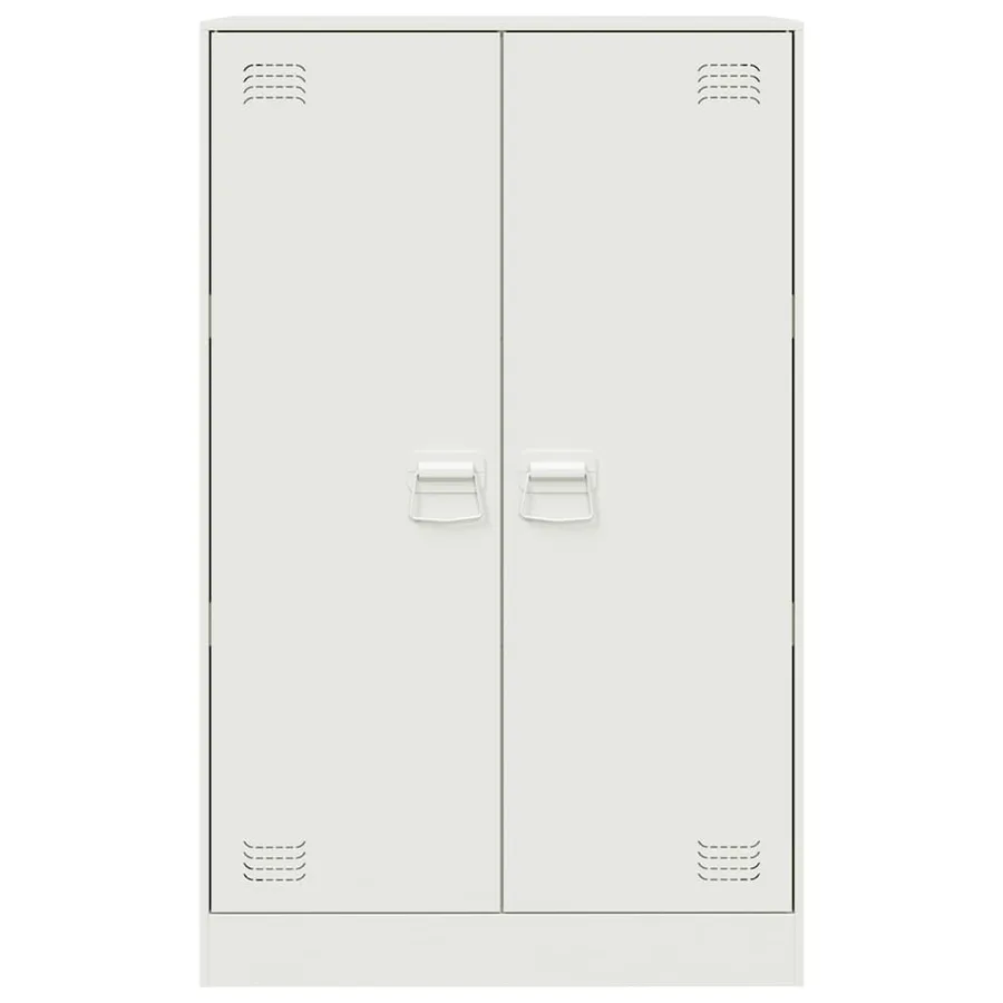 Buffet blanc 67x39x107 cm acier - 6