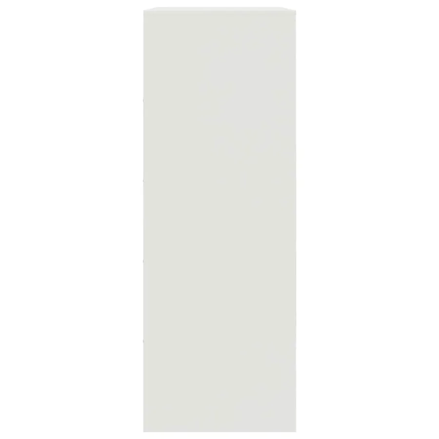 Buffet blanc 67x39x107 cm acier - 8