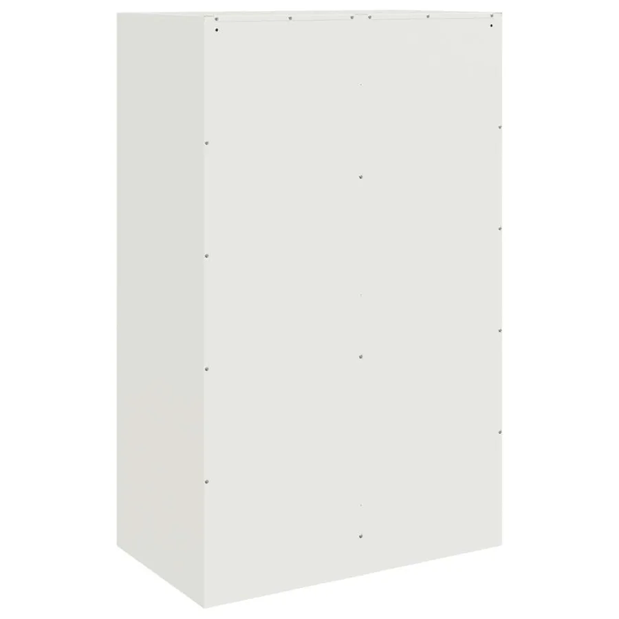 Buffet blanc 67x39x107 cm acier - 9