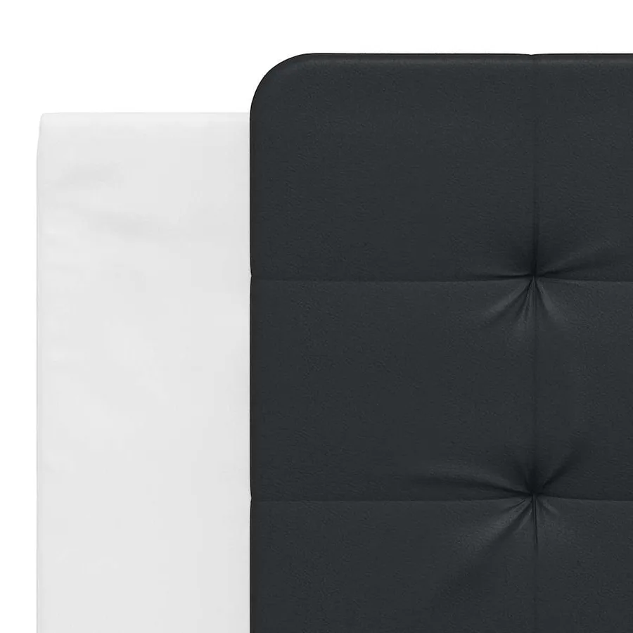Cadre de lit sans matelas Zadar blanc et noir 180x200 cm similicuir - 10