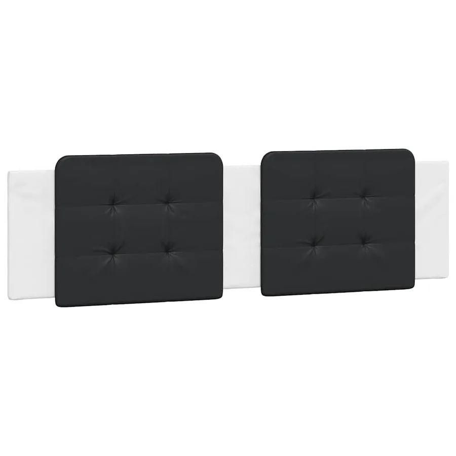 Cadre de lit sans matelas Zadar blanc et noir 180x200 cm similicuir - 8