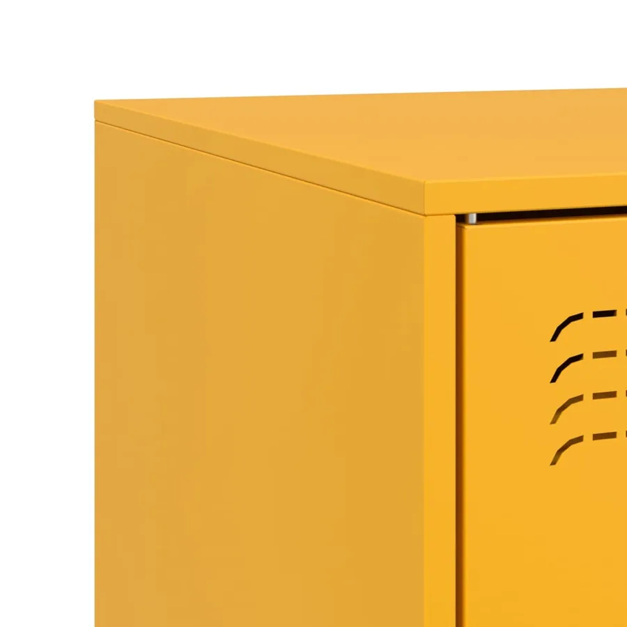 Meubles TV 2 pcs jaune moutarde 67x39x44 cm acier - 11