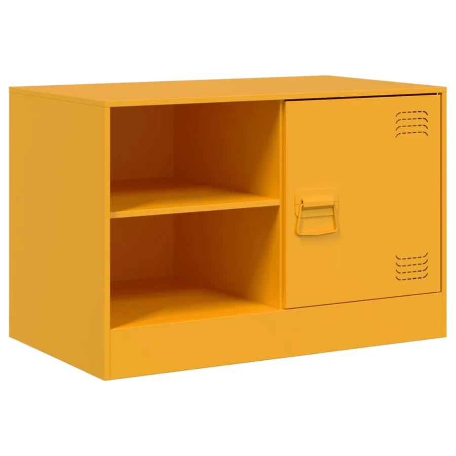Meubles TV 2 pcs jaune moutarde 67x39x44 cm acier - 6