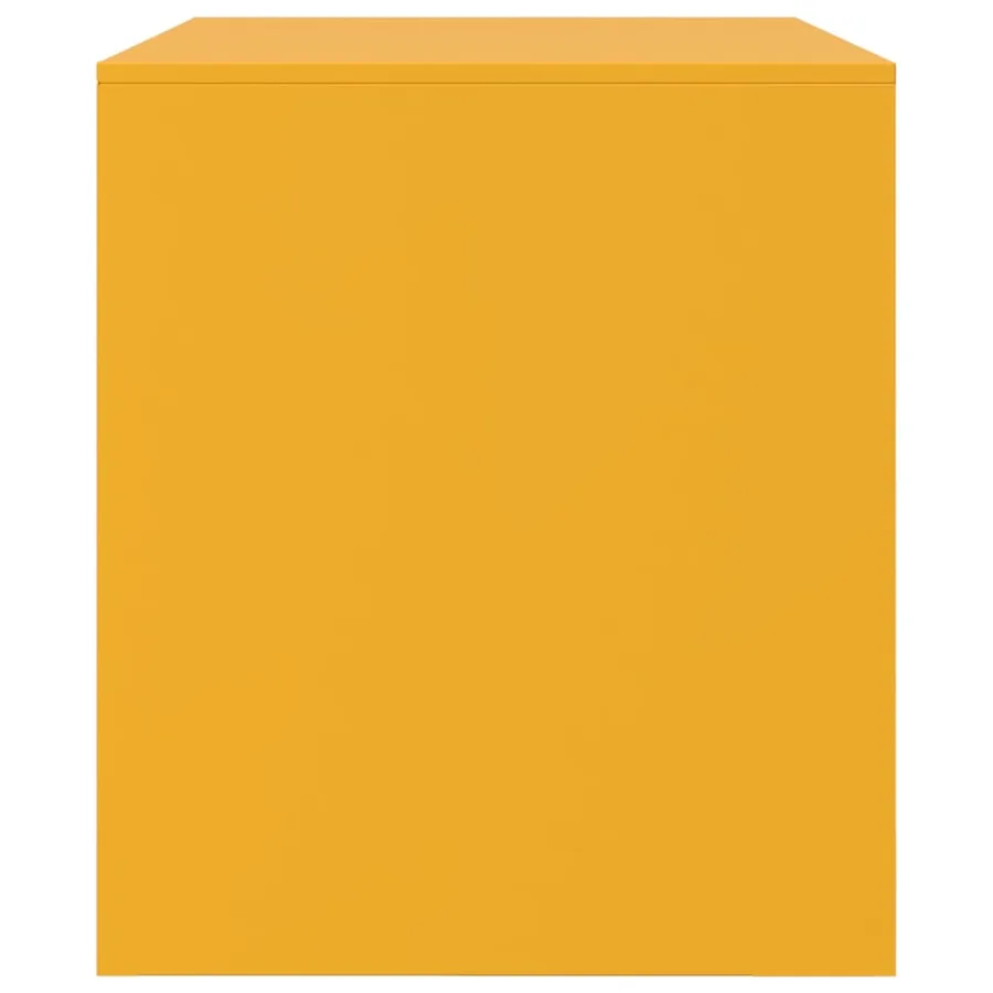 Meubles TV 2 pcs jaune moutarde 67x39x44 cm acier - 8
