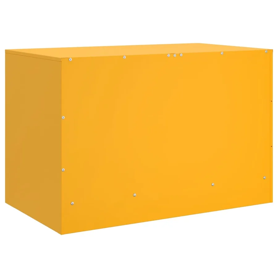 Meubles TV 2 pcs jaune moutarde 67x39x44 cm acier - 9