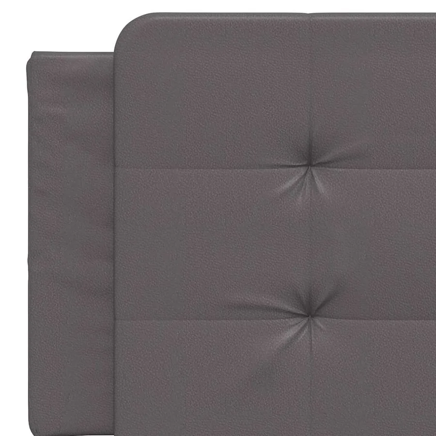 Cadre de lit sans matelas Zadar gris 160x200 cm similicuir - 10