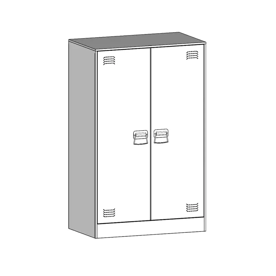 Buffet jaune moutarde 67x39x107 cm acier - 11