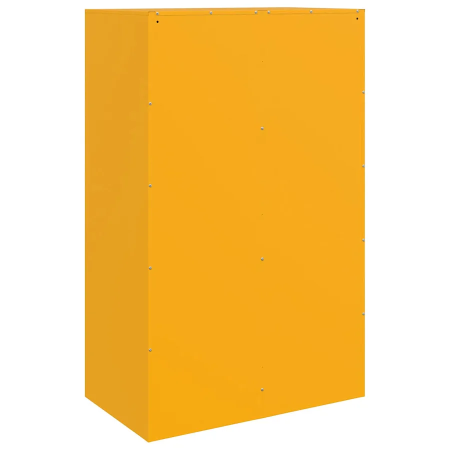 Buffet jaune moutarde 67x39x107 cm acier - 9
