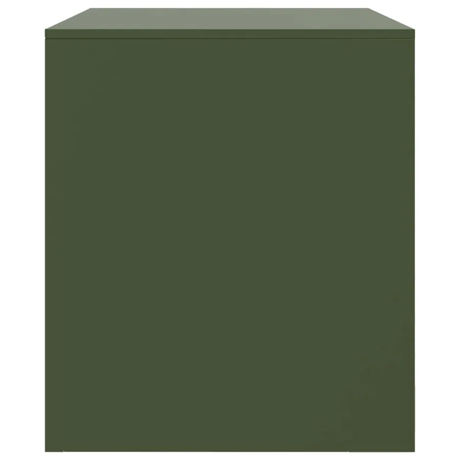 Meubles TV 2 pcs vert olive 67x39x44 cm acier - 8