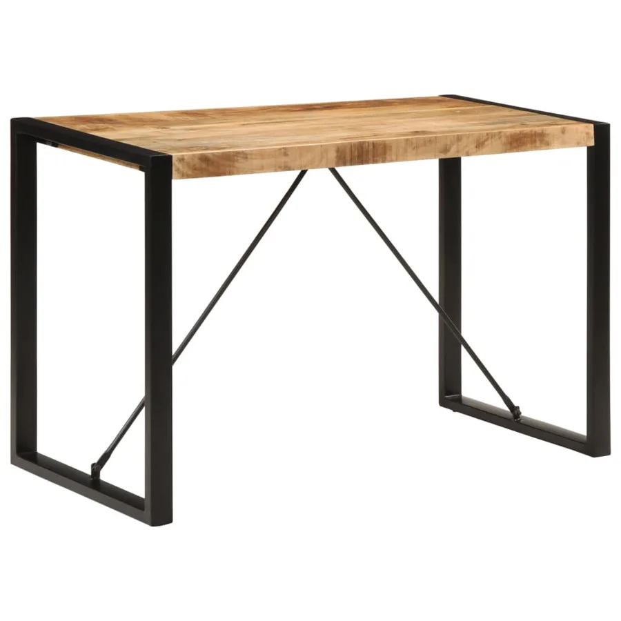 Table à manger 120x55x76 cm bois de manguier massif brut - 9