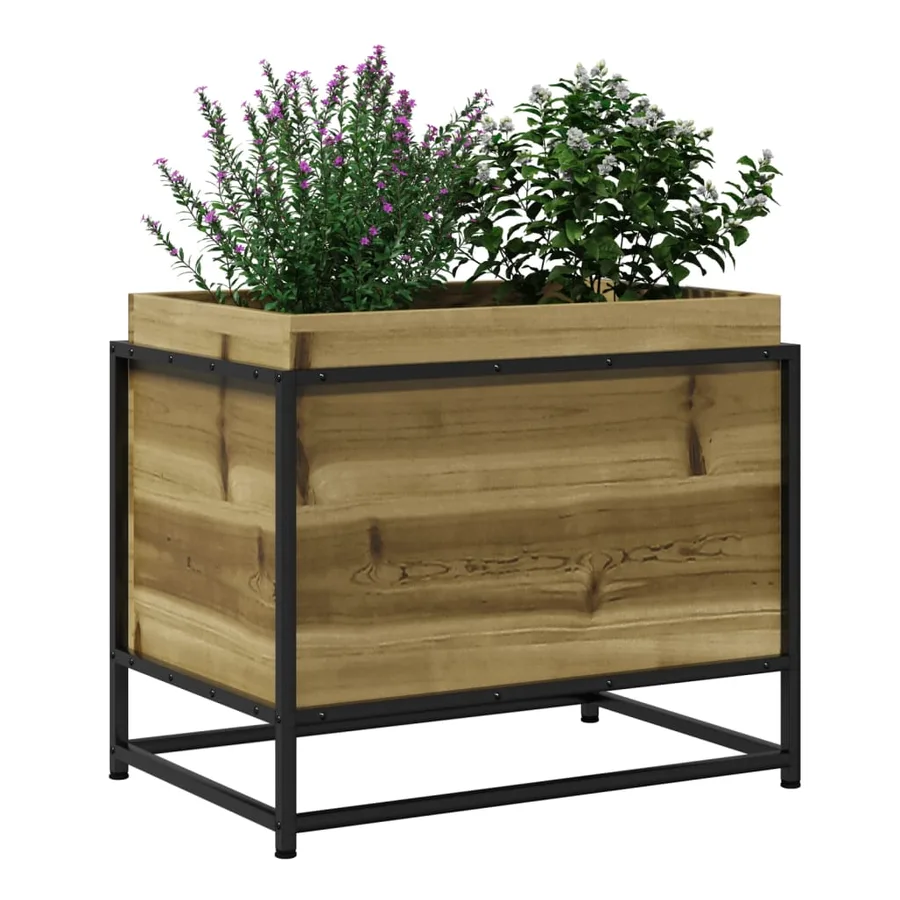 Jardinière 60x40x50 cm bois de pin imprégné - 4