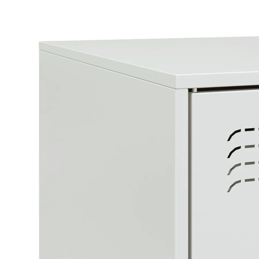 Meubles TV 2 pcs blanc 67x39x44 cm acier - 11