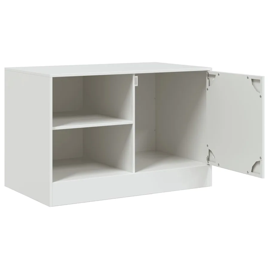 Meubles TV 2 pcs blanc 67x39x44 cm acier - 7
