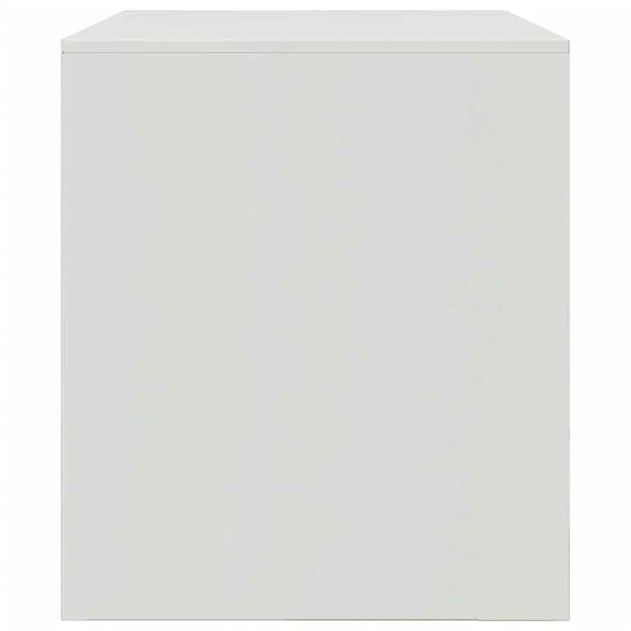 Meubles TV 2 pcs blanc 67x39x44 cm acier - 8