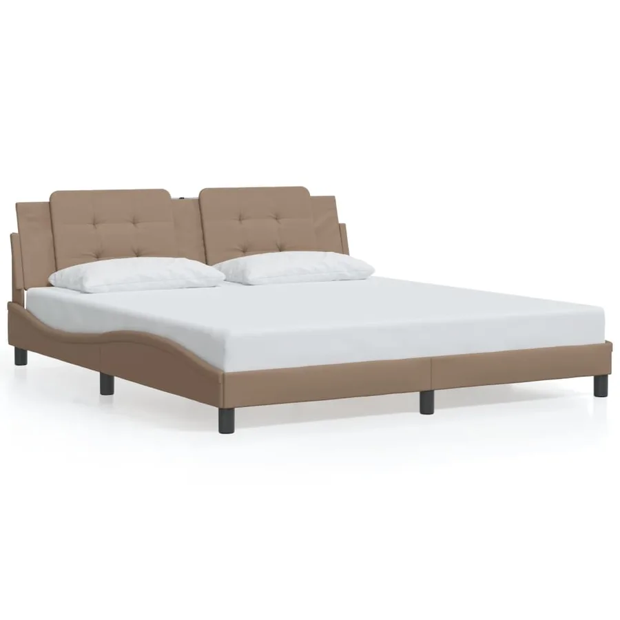 Cadre de lit avec LED sans matelas Zadar cappuccino 180x200 cm - 5