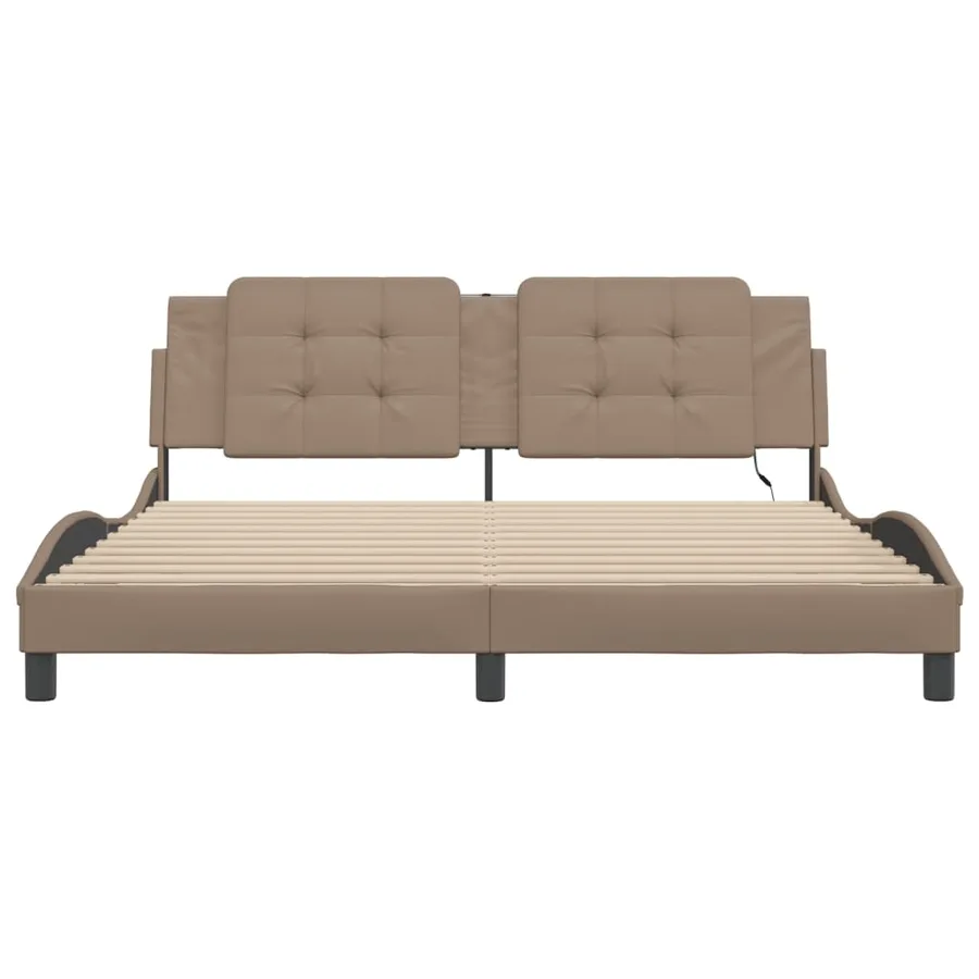 Cadre de lit avec LED sans matelas Zadar cappuccino 180x200 cm - 6