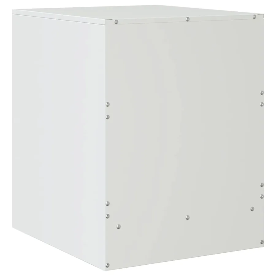 Tables de chevet 2 pcs blanc 34,5x39x44 cm acier - 8