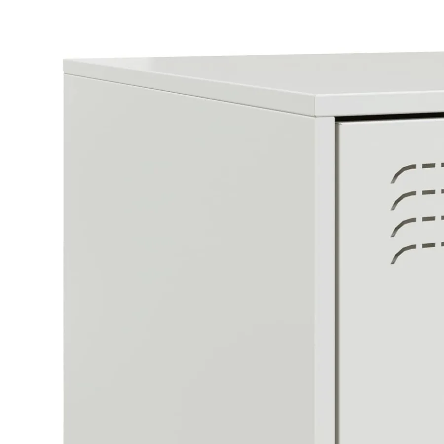 Tables de chevet 2 pcs blanc 34,5x39x44 cm acier - 9