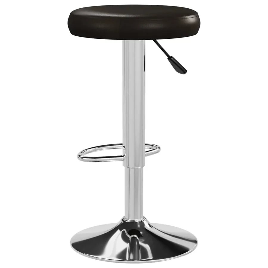 Tabourets de bar lot de 2 marron similicuir - 5