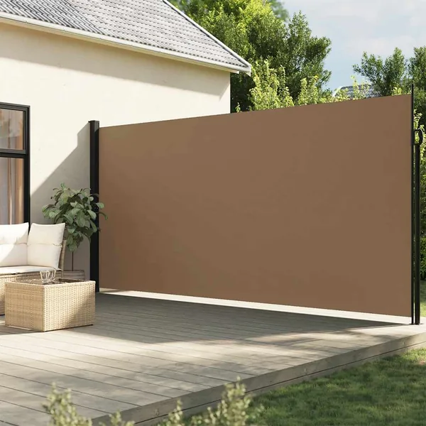 Auvent latéral rétractable taupe 200x500 cm