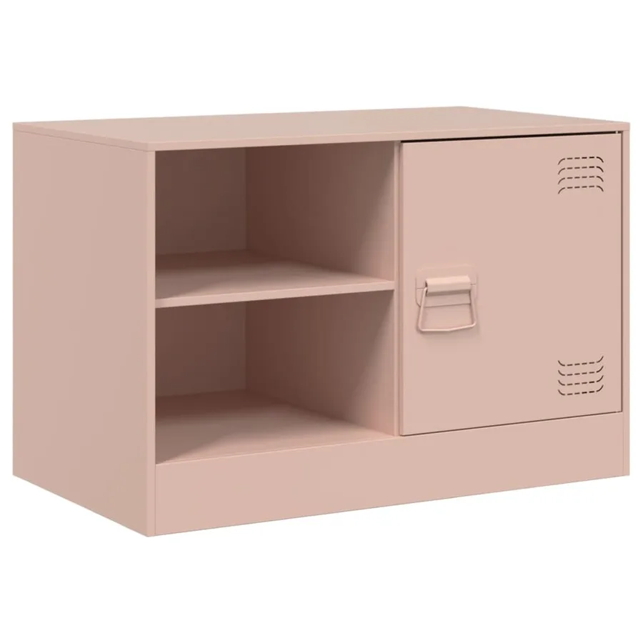 Meuble TV rose 67x39x44 cm acier - 2