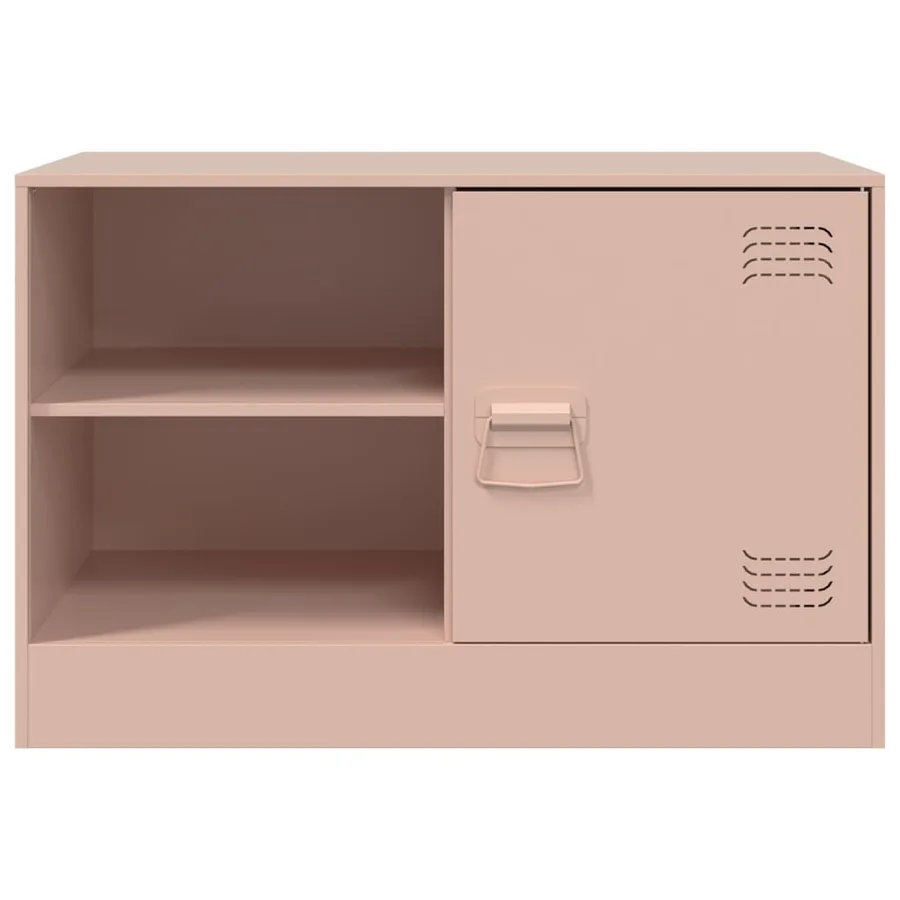 Meuble TV rose 67x39x44 cm acier - 6