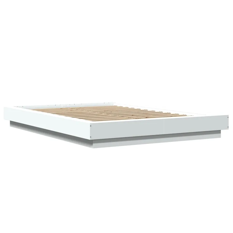 Cadre de lit avec lumières LED sans matelas blanc 120x200 cm - 3