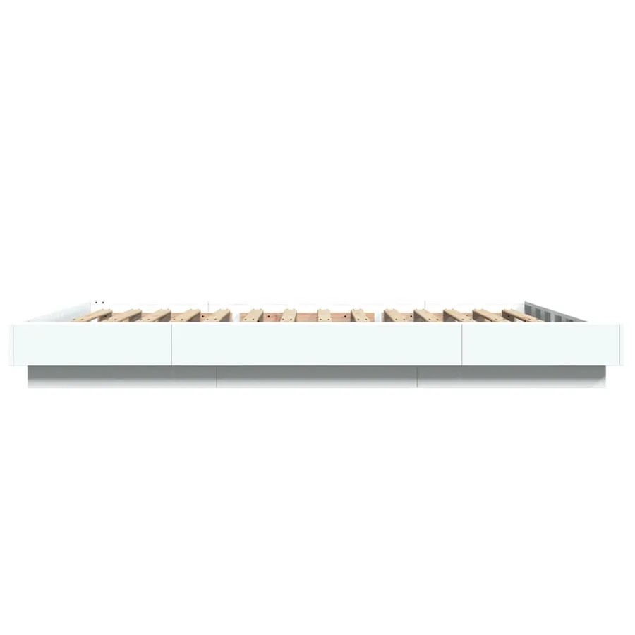 Cadre de lit avec lumières LED sans matelas blanc 120x200 cm - 6