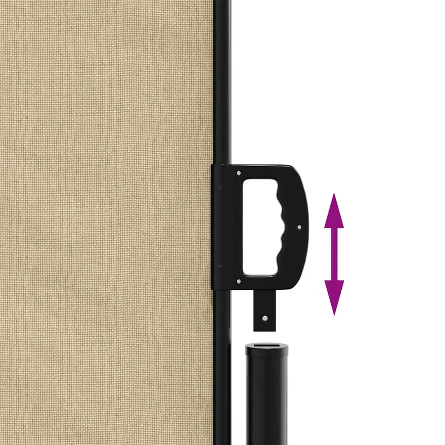 Auvent latéral rétractable beige 140x600 cm - 6