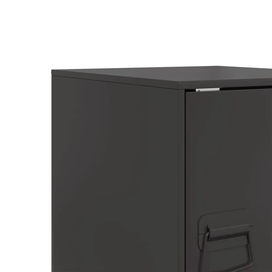 Table de chevet noir 34,5x39x44 cm acier - 11